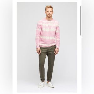 Bonobos Pink Cotton Linen Roll Neck Sweater